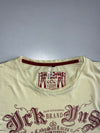 Jack & Jones Originals Crafted Quality Vintage Print Fairtrade Cotton T-Shirt Cream (XL)