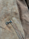Vintage Schott NYC Sheepskin Suede Leather Motorcycle Jacket –lTan Custom Rider Lining (L/Xl)