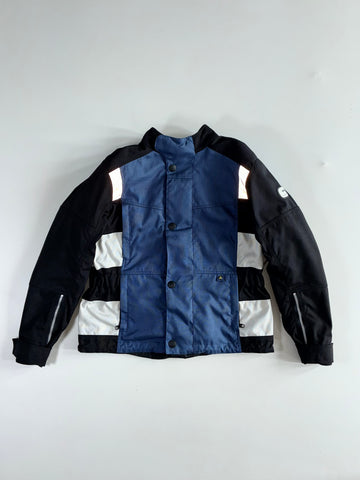 Vintage BMW Motorrad Navy & Black Reflective Touring Jacket Paded (M)