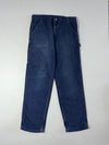 Vintage Carhartt Navy Canvas Carpenter Pants (W:34) (L:44)