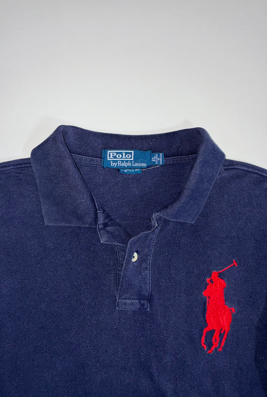 Polo Ralph Lauren Big Pony Long Sleeve Rugby Shirt Navy (L)