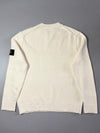 Stone Island Cream White Wool Crewneck Sweater – Compass Badge (M)