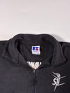 Russell Athletic Black Full Zip Fleece Jacket Embroidered Logo – (XL)