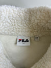 FILA Biella Italia Colorblock Sherpa Fleece Jacket – White/Black (S)