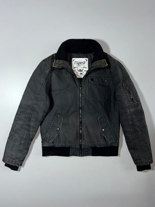 Esprit “Est. 1968” Waxed Bomber (Hidden Cap) Jacket (M)