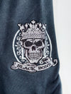 Black Bone Faded Graphic Zip Hoodie (2XL)