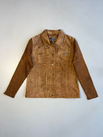 Super Premium Original Leather Jacket (Woollen sleeve)(S)