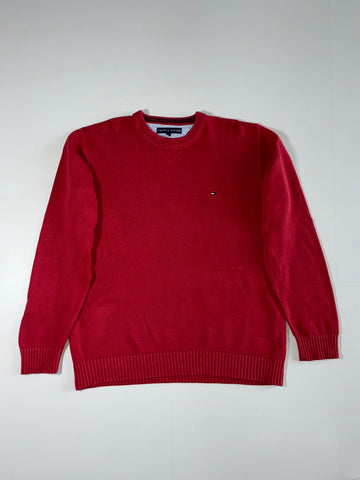 Tommy Hilfiger | Red Classic Crew Neck Knit | (XL)