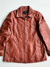 First Avenue Tan Brown Genuine Leather Zip Jacket  women’s (S)