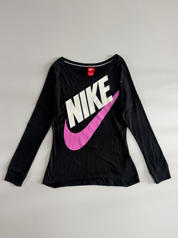 Nike | Black Pink Swoosh Longsleeve | Women's (XS)