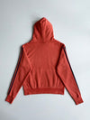 Adidas Originals Rust Orange 3-Stripe Hoodie with Embroidered Trefoil – (L)
