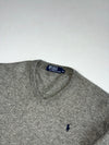 Polo Ralph Lauren V-Neck Knit Sweater – Heather Grey (M)