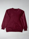 Air & Rainbow NY Embroidered Crewneck Sweatshirt – Maroon (XL)