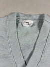 Ami Paris Ami de Coeur Mint Blue Fuzzy Knit Cardigan (M)