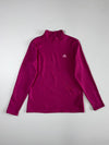 Vintage Adidas Mock Neck Ribbed Long Sleeve Top – Magenta (S)