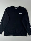 Puma Tape-Sleeve Crewneck Sweatshirt – Black (3XL)