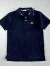 Vintage 90s Adidas Navy Polo – Gold Embroidered Logo (M/L)