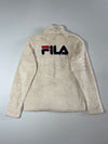 Fila Sherpa Teddy Fleece Zip-Up Jacket – Cream (M)