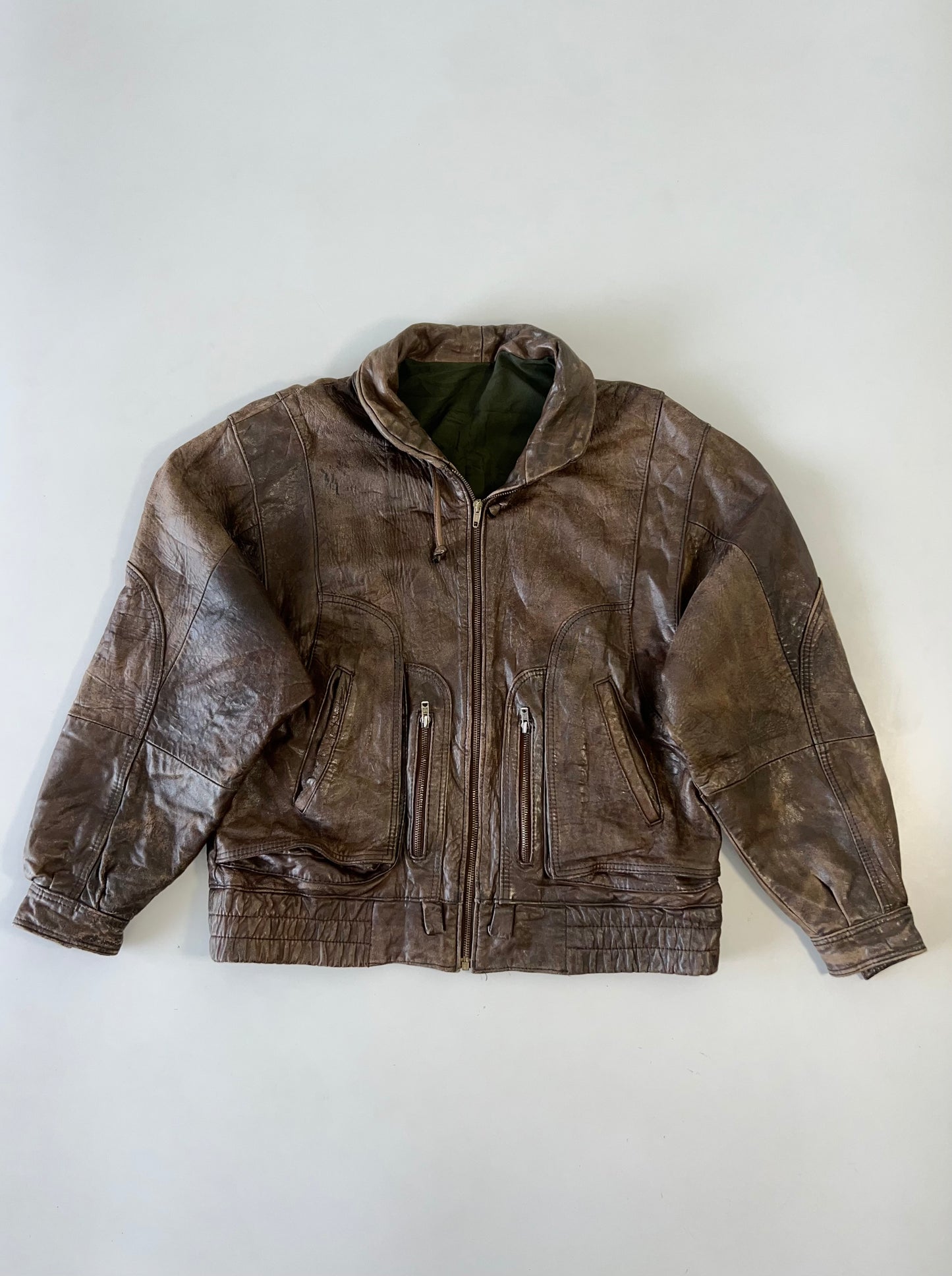 !                                                                                                                                                                                                 Ultra Premium Original Leather Jacket (RARE) Oversized (L/XL)