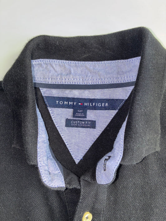 Tommy Hilfiger Custom Fit Polo Shirt – Black (L)