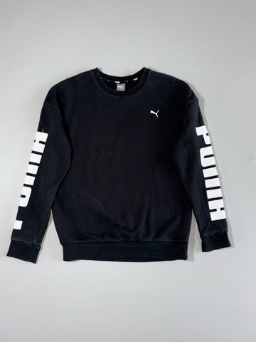 Puma | Black Sleeve Spellout Sweatshirt | (S)