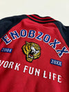 ENOB 20XX Red & Navy Varsity Jacket with Chenille ‘E’ Patch(Xs/S)