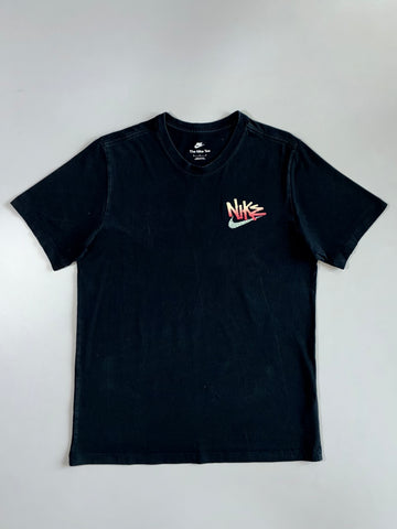 Nike Sportswear The Nike Tee Graffiti Logo Snakeskin Swoosh Faded Black Graphic T-Shirt (M)
