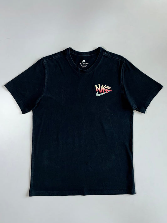 Nike Sportswear The Nike Tee Graffiti Logo Snakeskin Swoosh Faded Black Graphic T-Shirt (M)