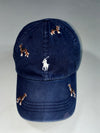 Vintage Polo Ralph Lauren Navy Dog Embroidered Cap (Adjustable)