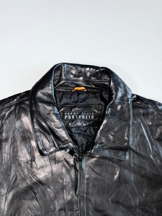 Perry Ellis Portfolio Premium Original Leather Jacket (XL)