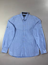 Zara Man Blue Micro Floral Slim Fit Shirt – (S/M)