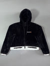Ellesse | Faux Fur Cropped Hoodie Black | Women’s (L)