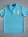 Polo Ralph Lauren Sky Blue Big Pony Polo Yellow #3 Sleeve (M)
