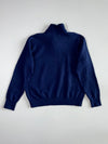 Polo Golf Ralph Lauren Quarter-Zip Knit Sweater with Suede Trim – Navy (S)