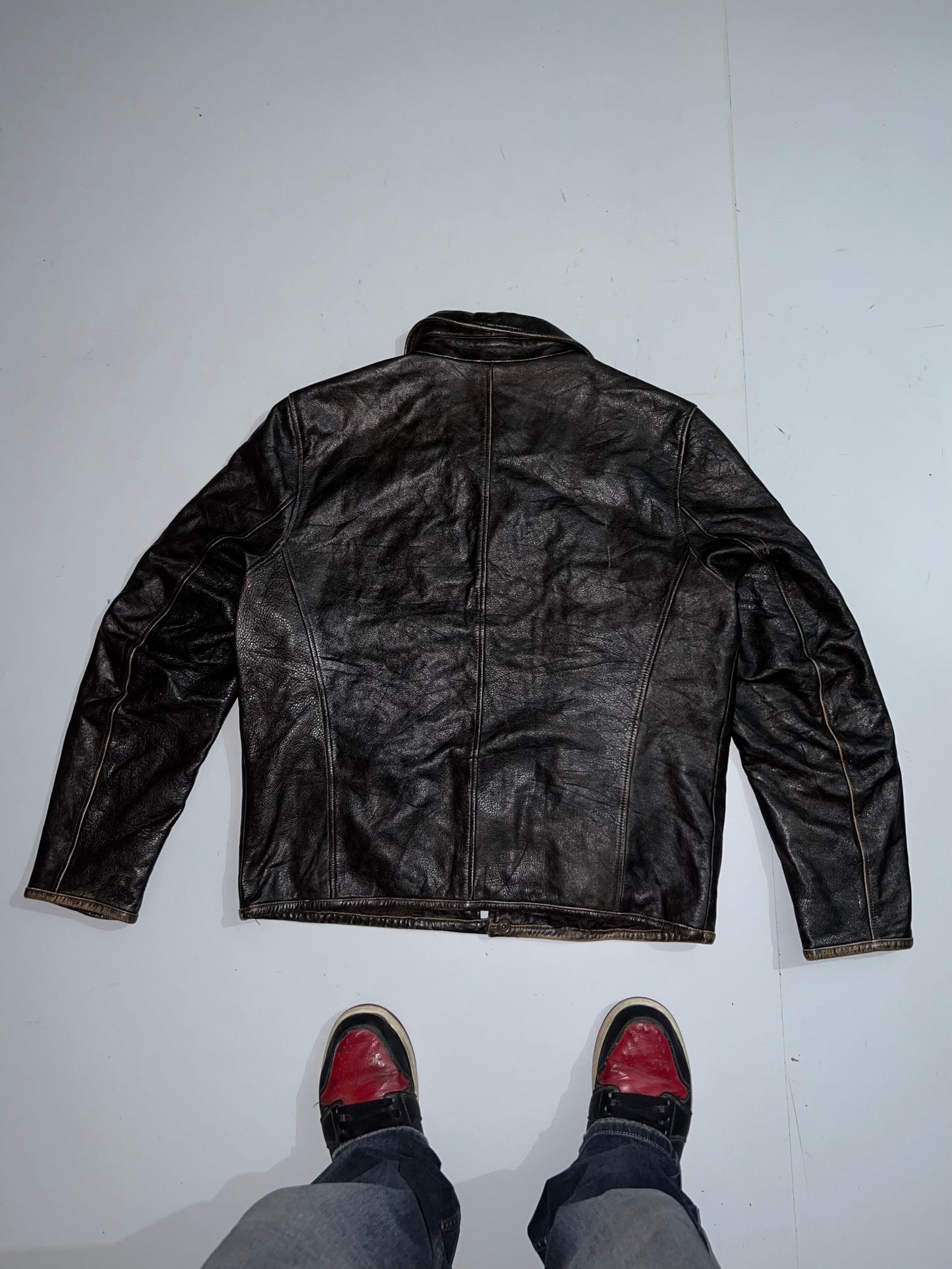 ZARA Original Leather Jacket (L/XL)