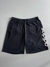 Adidas Black Logo Print Shorts (W:34) (L:22)