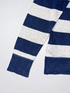 Tommy Hilfiger Navy Striped Linen Cotton Sweater – Crewneck, (M)