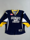 Inaria Central Printers Flames Canadian Ice Hockey #10 Colorblock Game Jersey Navy (L)