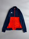 Adidas Track Jacket Navy Blue & Orange Full Zip Training Jacket, Men’s (M)