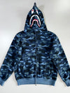 A Bathing Ape | Blue Camo Shark Full-Zip Hoodie(L)