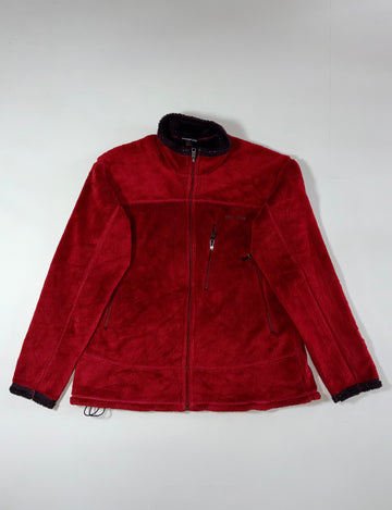Patagonia Full-Zip Sherpa Fleece Jacket – Maroon/Red (XL)