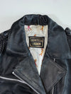 Vintage “Echtes Leder” Black Belted Biker Jacket Women’s (S)