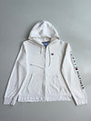 Tommy Jeans Sleeve Spellout Zip-Up Hoodie – White(L)