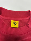 Vintage Ferrari Embroidered Shield Ribbed Sweatshirt – Red – (XL)