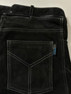 Genuine Leather Armoured Motorcycle Riding Pants Knee Paded (W:34) (L:43)