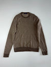 Polo Ralph Lauren | Brown Twill Knit Crew Neck Sweater | (M/L)