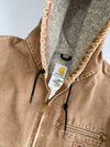 Vintage Carhartt Sandstone Active Hooded Jacket (Fur Inside)(2XL/3XL)