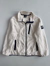 Black Yak Cream Sherpa Fleece Zip Jacket with Navy Trim (L)