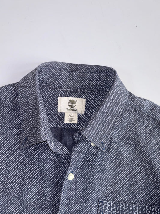 Vintage Timberland | Diamond Geo Print Slim Fit Shirt (M)