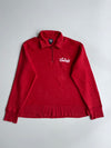 Roots Canada Embroidered Quarter Zip Sweatshirt Red (XL)